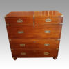 Victorian brass bound teak campaign chest