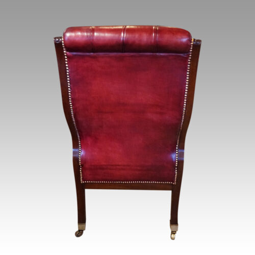 William IV mahogany library chair rear