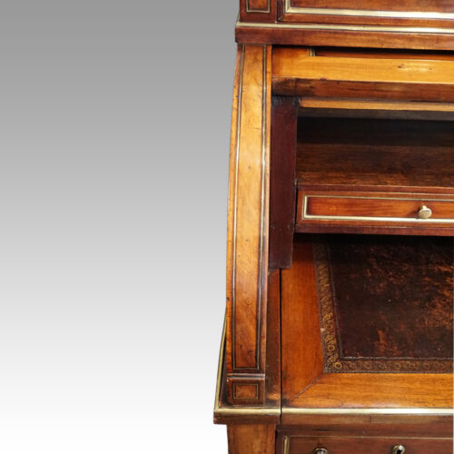 18thc. French mahogany cylinder desk cylinder edge