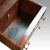 18thc. French mahogany cylinder desk double drawer interior