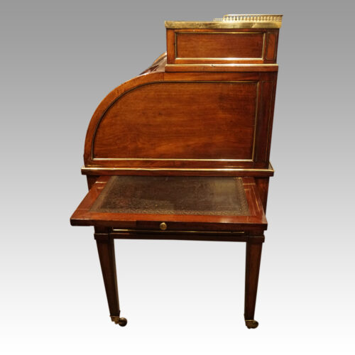 18thc. French mahogany cylinder desk end