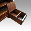 18thc. French mahogany cylinder desk oak cashier drawer
