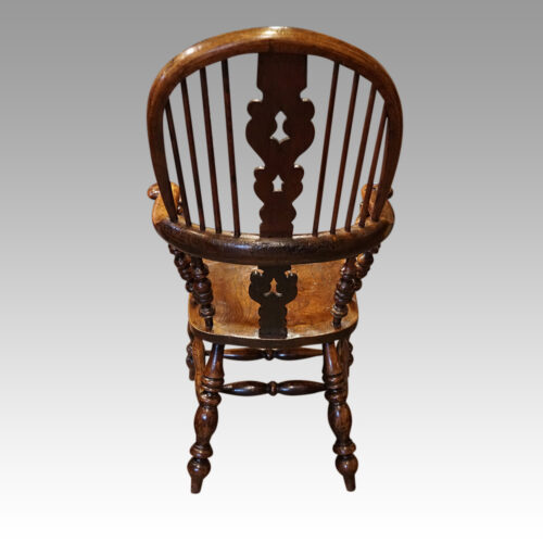 19thc. Yorkshire broadarm chair rear