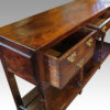 Antique oak arch front pot board dresser base angle