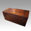 Antique teak merchants chest angle