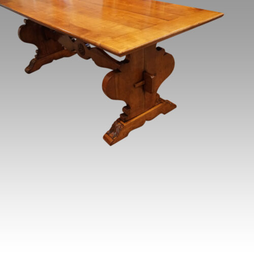 Cherrywood refectory dining table corner