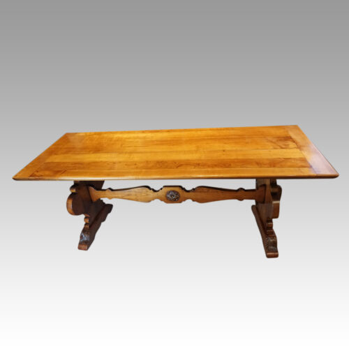 Cherrywood refectory dining table side