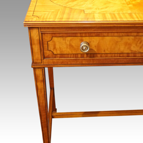 Edwardian inlaid Satinwood side table drawer detail