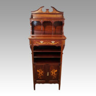 Edwardian inlaid music cabinet