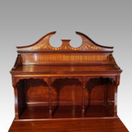 Edwardian inlaid music cabinet superstructure