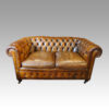 Leather button back 2 seat Chesterfield