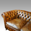 Leather button back 2 seat Chesterfield corner
