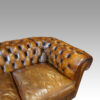 Leather button back 2 seat Chesterfield corner arm