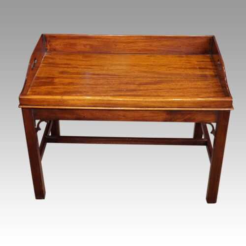 Mahogany butlers tray on stand