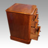Pair Victorian mahogany bedside chests drawers open