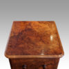 Pair of Victorian burr walnut bedside chests top
