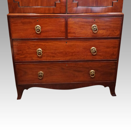 Regency mahogany linen press base