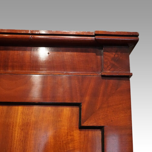 Regency mahogany linen press cornice