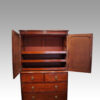 Regency mahogany linen press interior