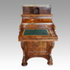Victorian burr walnut Harlequin pop-up Davenport desk open