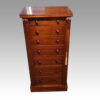 Victorian mahogany Wellington chest front