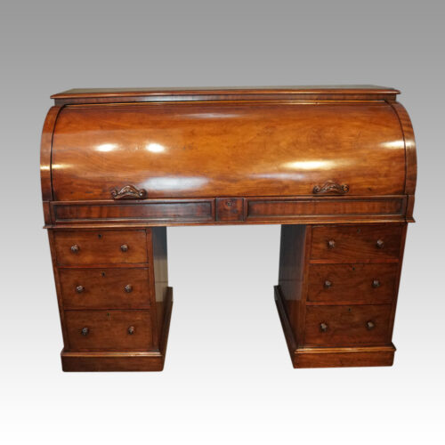 Victorian mahogany cylinder desk