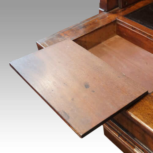 Victorian mahogany cylinder desk compartment