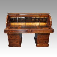 Victorian mahogany cylinder desk interior