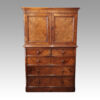 Victorian walnut linen press