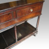 Antique oak 3 drawer dresser base angle
