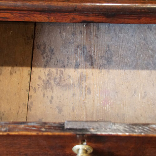 Antique oak 3 drawer dresser base drawer lining