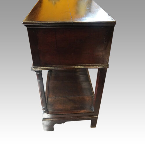 Antique oak 3 drawer dresser base end