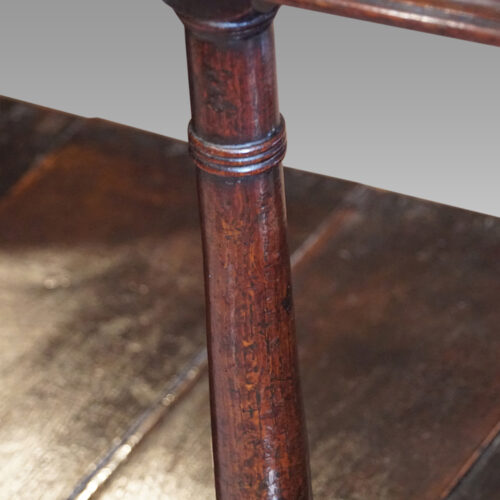 Antique oak 3 drawer dresser base turning detail