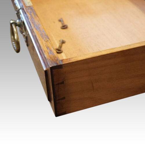 Art Nouveau oak desk dovetails