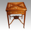 Edwardian inlaid rosewood envelope card table