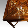 Edwardian inlaid rosewood envelope card table detail