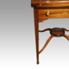 Edwardian inlaid rosewood envelope card table leg