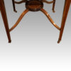 Edwardian inlaid rosewood envelope card table platform