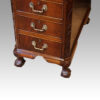 Edwardian mahogany Chippendale style pedestal desk handles