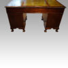 Edwardian mahogany Chippendale style pedestal desk rear