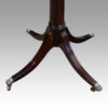 George V mahogany 3 pillar dining table pedestal base detail