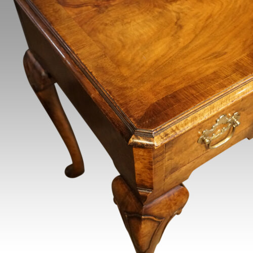 George V walnut side table corner
