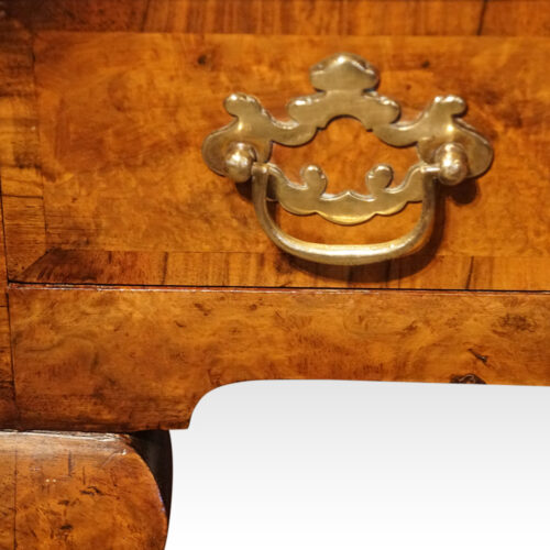 George V walnut side table handle