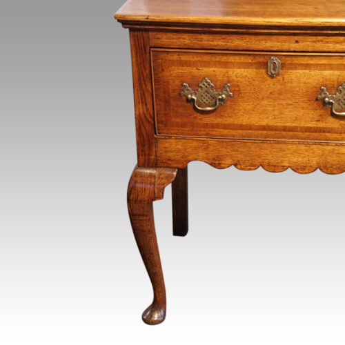 Georgian oak cabriole leg dresser base front leg