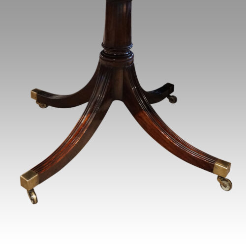 Georgian style mahogany twin pedestal dining table pedestal