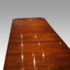 Georgian style mahogany twin pedestal dining table top end
