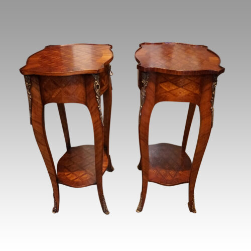 Matched pair of French side tables side