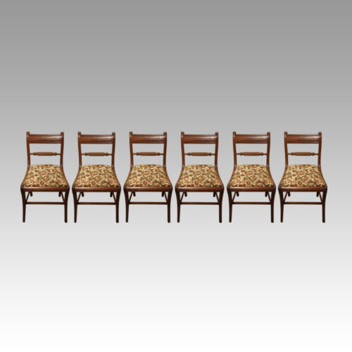 Set of 6 Regency mahogany dining chairs
