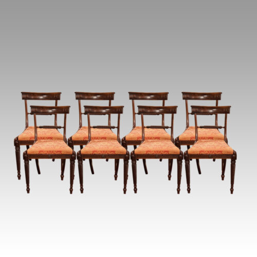 Set of 8 Regency mahogany dining chairs