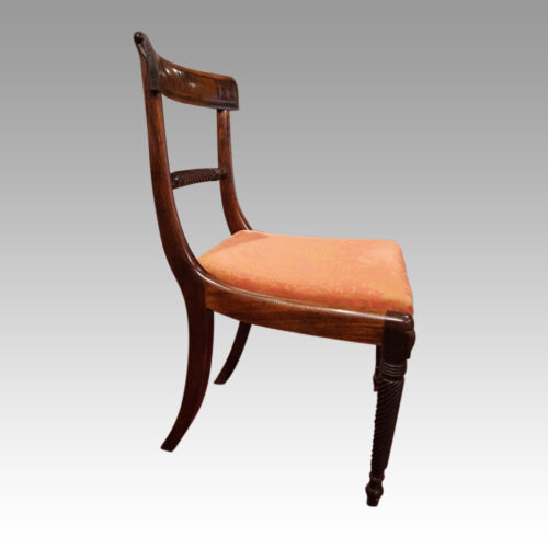 Set of 8 Regency mahogany dining chairs side